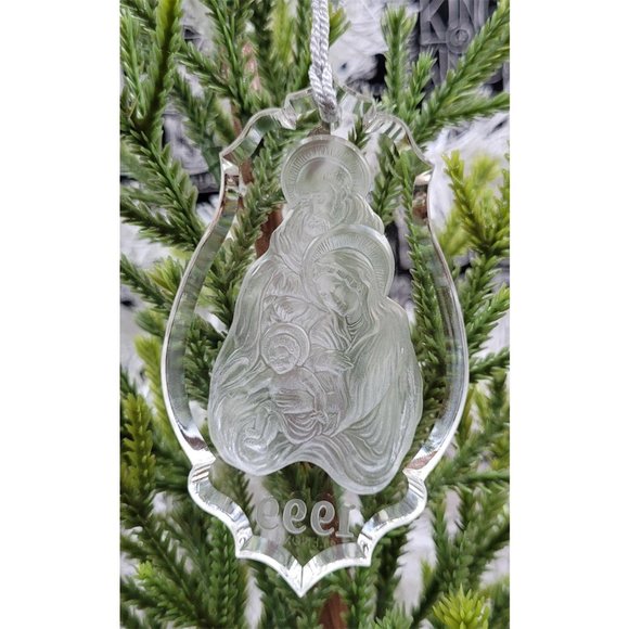 Lenox Treasures of the Heart Holy Family Crystal Christmas Ornament 1999 - Picture 5 of 14